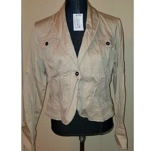 ✅#146 NWT Jones Wear Jeans premium khaki fringe jac